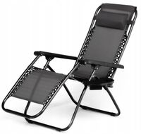 LEŻAK OGRODOWY PLAŻOWY SKŁADANY TURYSTYCZNY FOTEL REGULOWANY NA OGRÓD MOCNY