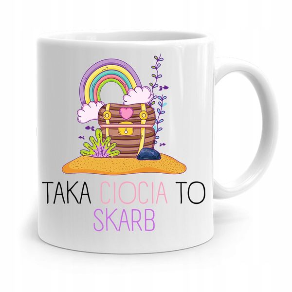 Kubek Prezent Dla Cioci Ciotki Ciocia To Skarb Z Nadrukiem Ze Zdjęciem zdjęcie 1