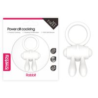 pierścień wibrujący lovetoy silikonowy biały 7.5 cm