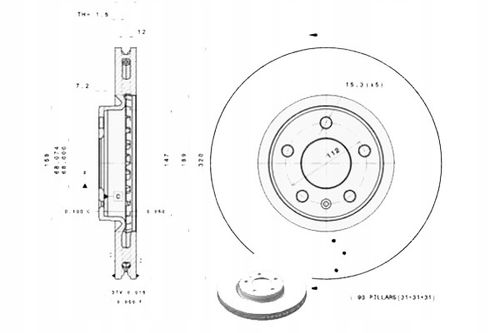 TARCZA HAM PRZOD 320X30 V BREMBO na Arena.pl