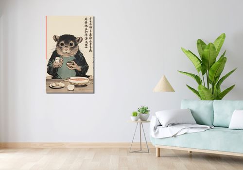 Obraz 60x100cm Kulinarny Rytuał Gryzonia na Arena.pl