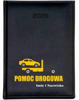 KALENDARZ A5 2026 DZIENNY terminarz z nadrukiem POMOC DROGOWA nazwa firmy
