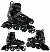 Rolki Łyżworolki 39 Rozmiar Czarne Miętowe Damskie Męskie Kauczukowe ABEC9