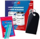 lakier zaprawka + bezbarwny + patyczki zaprawkowe bmw 416 carbon black