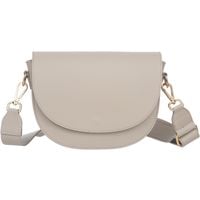 VERA PELLE torebka damska skórzana listonoszka z paskiem V504 j.beżowa