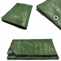 Plandeka 3x4 Zielona Mocna 110g/m2 Wzmacniana UV+ MROZOODPORNA GRUBA