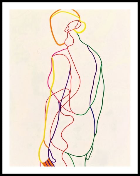 Plakat 50x65cm Tęczowy Zarys zdjęcie 3