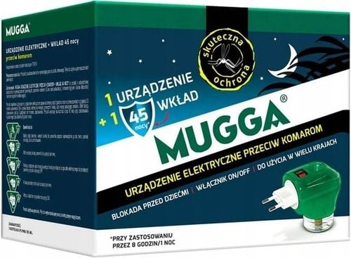 MUGGA Urządzenie elektryczne z wkładem 45 nocy Na komary 35ml do prądu na Arena.pl