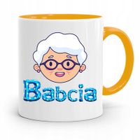 Kubek Żółty Dzień Babci Babcia Prezent Z Nadrukiem Ze Zdjęciem