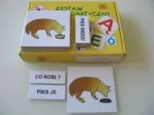 Zestaw dydaktyczny. Co robi pies?