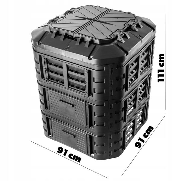 KOMPOSTOWNIK OGRODOWY MODULARNY CAŁOROCZNY 860L zdjęcie 6