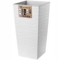 DONICZKA DONICA OGRODOWA + WKŁAD 18x36 cm WYSOKA DUŻA BIAŁA TARAS KWIATY