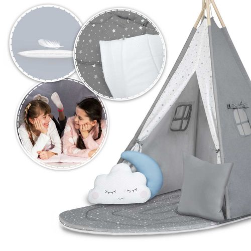 Namiot tipi dla dzieci NK-406 Nukido - szary na Arena.pl