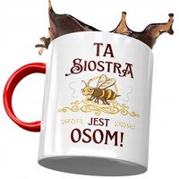 Kubek Czerwony Dla Siostry Na Urodziny Na Prezent Z Nadrukiem Ze Zdjęciem