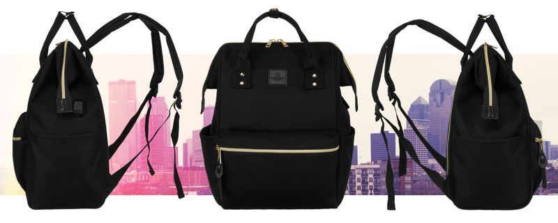 plecak materiałowy ptn alfa-5983 black zdjęcie 3