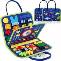 TABLICA MANIPULACYJNA SENSORYCZNA MONTESSORI EDUKACYJNA WALIZKA PREZENT XXL