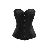 czarny gorset zasłaniający piersi upko black overbust corset l upko