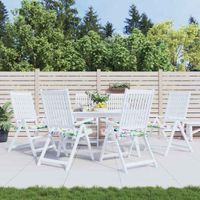 Poduszki na krzesła ogrodowe, 6 szt., wielokolorowe, 40x40x4 cm