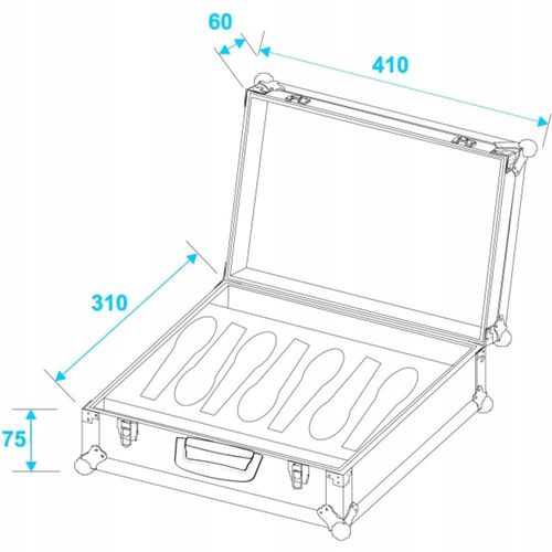 Pojemnik na mikrofon WALIZKA na 7 mikrofonów na Arena.pl