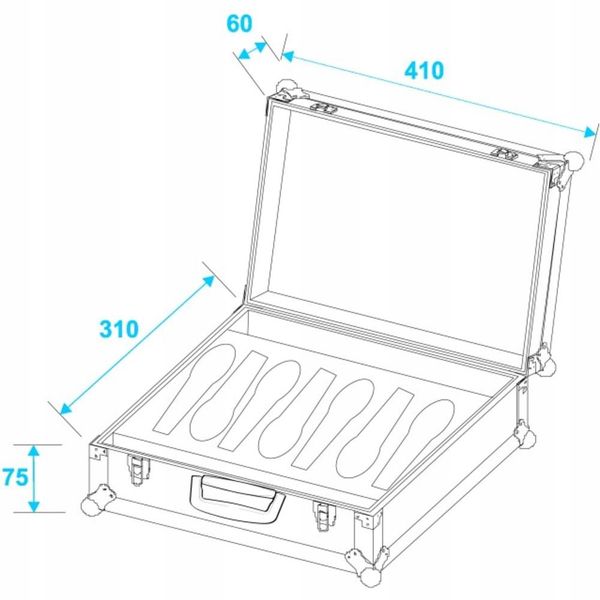 Pojemnik na mikrofon WALIZKA na 7 mikrofonów zdjęcie 3
