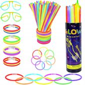 OPASKI FLUOROSCENCYJNE ŚWIECĄCE PAŁECZKI 100 szt.