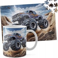 ZESTAW KUBEK + PUZZLE 110EL - AUTO MONSTER TRUCK