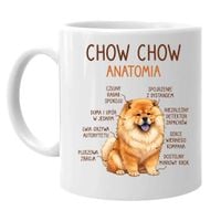 Chow chow - anatomia - kubek na ŚMIESZNY prezent PIES PSIAK pupil rasa