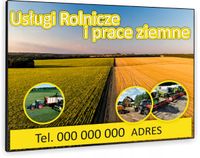 TABLICZKA REKLAMOWA szyld z dibondu nadruk 40x30 cm usługi rolnicze