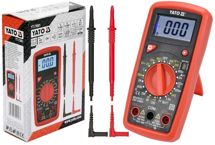 YATO MIERNIK UNIWERSALNY CYFROWY MULTIMETR RĘCZNY TESTER BUZER YT-73081 zdjęcie 1