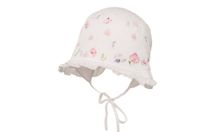 Jamiks FLORA kapelusz dla dziewczynki na lato wiązany biały 38-40