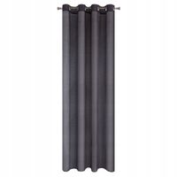 Firana gotowa na przelotkach REBECCA 140x250 Eurofirany grafitowa