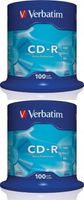 Płyta CD-R Verbatim 700MB 100 SZTUK szpindel x 2