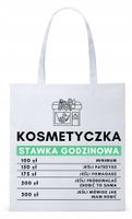 Dla Kosmetyczki Na Prezent Torba Eco Biała Shopper Z Nadrukiem Ze Zdjęciem