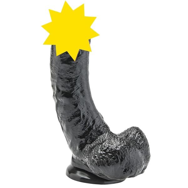 Duże Dildo Get Real Black 8'' zdjęcie 1