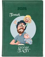 STYLOWY PREZENT DLA TATY kalendarz A4 2026 KSIĄŻKOWY PLANER TYGODNIOWY