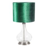 Lampa dekoracyjna stołowa KIM 32X32X61 ciemnozielona