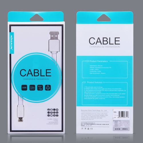 Nillkin płaski kabel micro USB 1.2M 2A czarny na Arena.pl