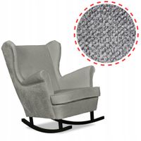 Fotel uszak Bella bujany skandynawski szary jasny wygodny bujak