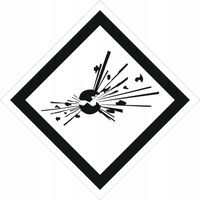 Znak Produkt wybuchowy grawerowana 10x10 cm dużo wzorów