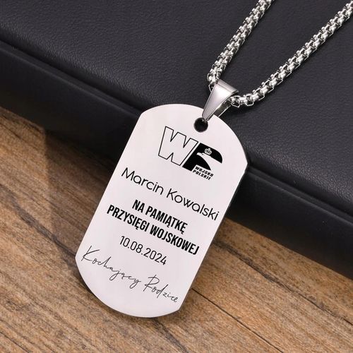 NIEŚMIERTELNIK PREZENT dla ŻOŁNIERZA grawer PAMIĄTKA PRZYSIĘGI WOJSKOWEJ na Arena.pl