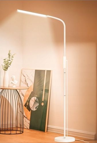 LAMPA LED STOJĄCA PODŁOGOWA BIAŁA LAMPKA BIURKOWA NOCNA USB PILOT na Arena.pl