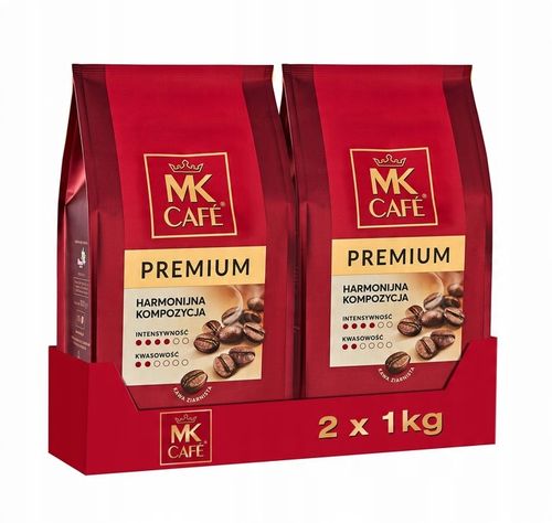 Kawa ziarnista mieszana MK Cafe Premium 1000 g Kawa Mk Café Czerwona 1 Kg na Arena.pl