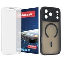 Szkło hybrydowe do iPhone 17 Pro Max + MagSafe ETUI czarne TPU