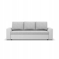 KANAPA LUGO Rozkładana Wygodna Sprężyny BONELL Funkcja Spania SZARY BIAŁY