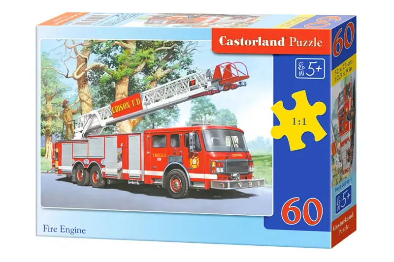 Puzzle 60 Elementów. Wóz Strażacki zdjęcie 1
