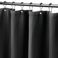 Zasłona prysznicowa TEKSTYLNA 180x180 CZARNA