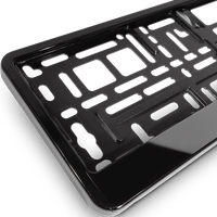 RAMKA RAMKI POD TABLICE REJESTARCYJNE DO TABLICY CZARNY POŁYSK METALIZOWANE