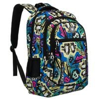 plecak młodzieżowy do szkoły odszyty z poliestru ze wzorem imitującym