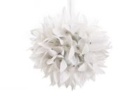 kula BIAŁE KWIATY na tasiemce  | ART16385