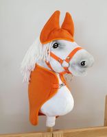 zestaw dla hobby horse a3: derka + nauszniki - pomarańczowy